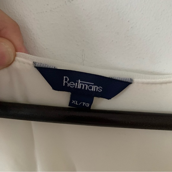 Reitmans White Ruffled Sleeveless Blouse - Picture 3 of 6